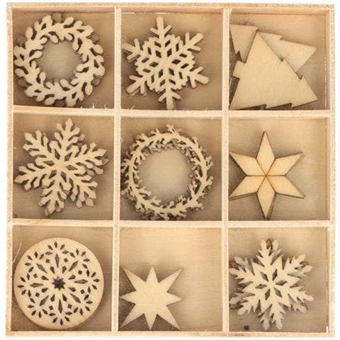 27 Mini Decorazioni In Legno - Buon Natale - Foto 1