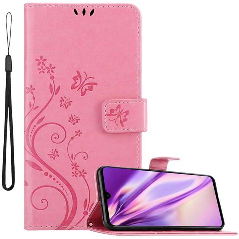 Cadorabo Custodia Compatibile Con Huawei Mate 20 In Rosa Fiore - Coperchio Protettivo In Design Floreale Con Chiusura Magnetica, Funzione Stand E Slot Per Carte - Foto 1