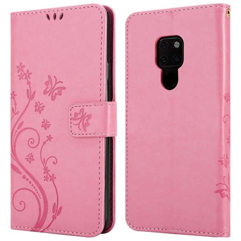 Cadorabo Custodia Compatibile Con Huawei Mate 20 In Rosa Fiore - Coperchio Protettivo In Design Floreale Con Chiusura Magnetica, Funzione Stand E Slot Per Carte - Foto 8