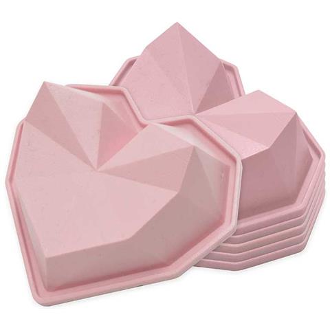 6 Stampi In Silicone -cuore Di Diamante - Foto 1