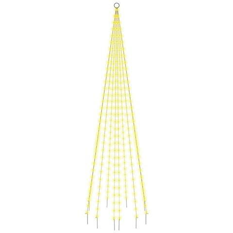 Albero di Natale Pennone Bianco Caldo 310 LED 300 cm - Foto 1