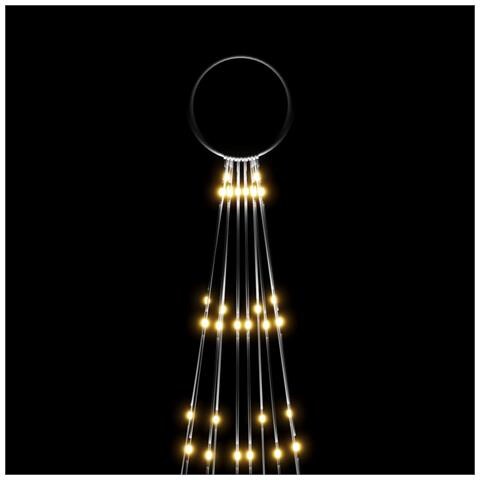 Albero di Natale Pennone Bianco Caldo 310 LED 300 cm - Foto 2