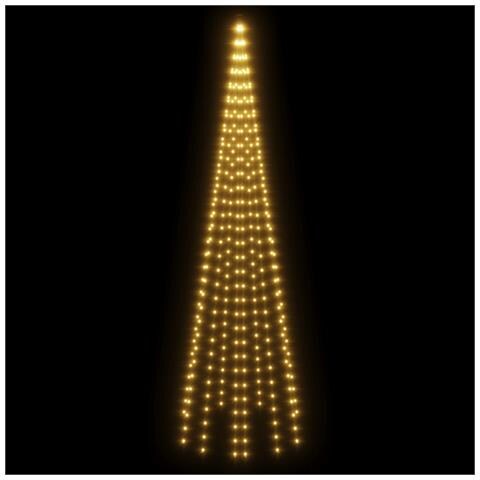 Albero di Natale Pennone Bianco Caldo 310 LED 300 cm - Foto 10