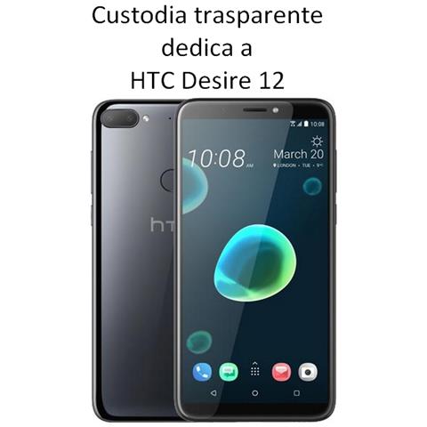 Ultra Slim Custodia Tpu Silicone 0,3mm Cover Case Per Htc Desire 12 Trasparente - Foto 2