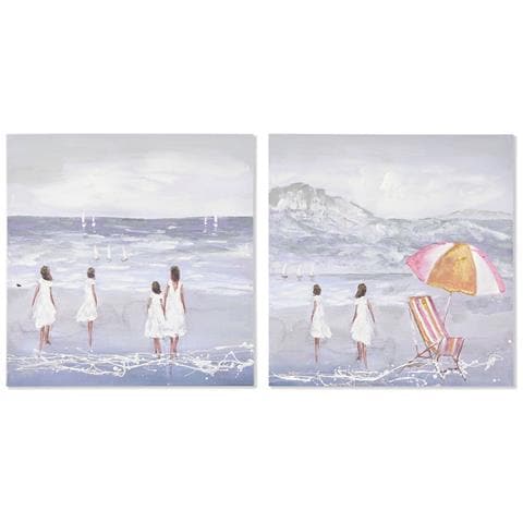 Quadro Home Esprit Bambini 80 X 3 X 80 Cm (2 Unità) - Foto 1