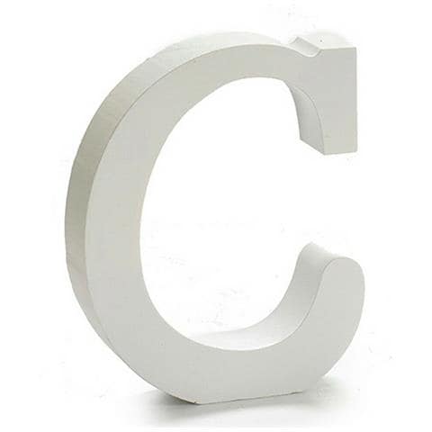 Lettera C Legno Bianco (2 X 16 X 14,5 Cm) (24 Unità) - Foto 2