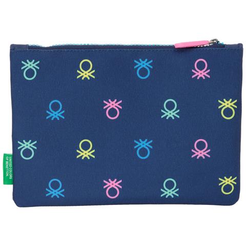 Astuccio Scuola Benetton Cool Blu Marino 23 X 16 X 3 Cm - Foto 2