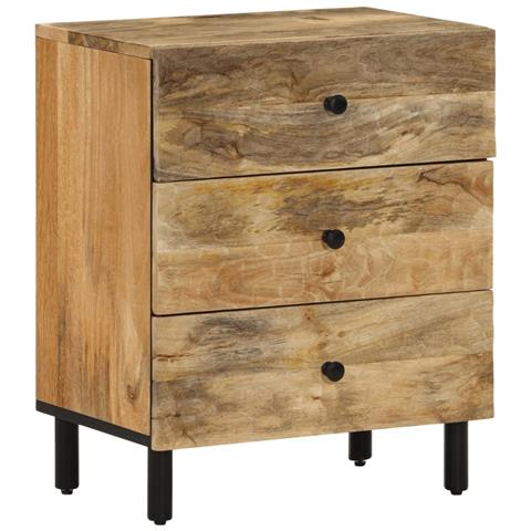 Comodino 50x33x60 Cm In Legno Massello Di Mango - Foto 1