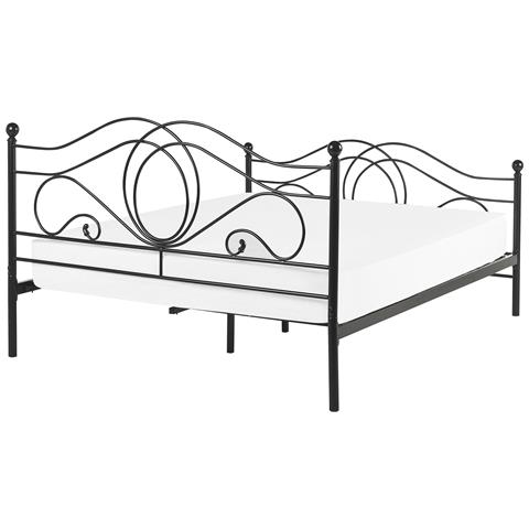 Letto Metallo Lyra 140 X 200 Cm Nero - Foto 2