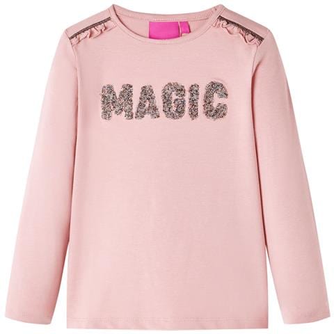 Maglietta Bambini A Maniche Lunghe Rosa Chiaro 128 - Foto 1
