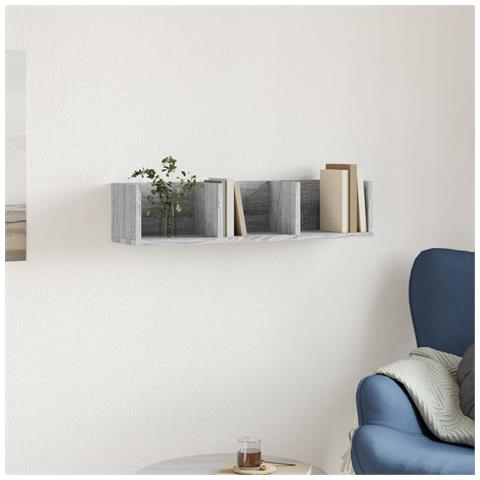 Mobile Pensile Grigio Sonoma 75x18x16,5 Cm In Legno Multistrato - Foto 3