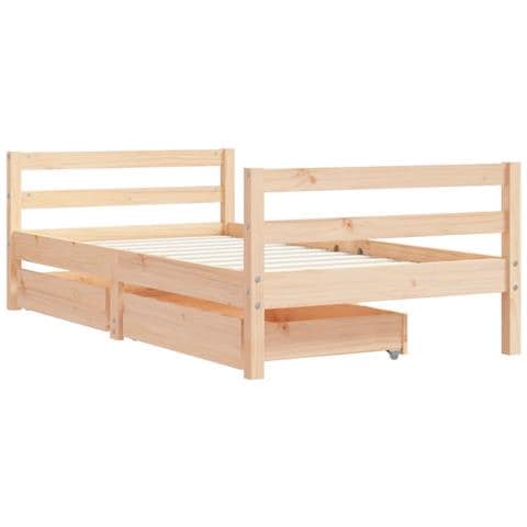 Giroletto Per Bambini Con Cassetti 80x160cm Legno Massello Pino - Foto 3