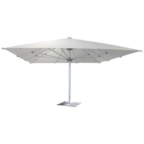Ombrellone Grande Da Giardino 5x5 Mt Con Palo Centrale Telescopico In Alluminio E Telo In Poliestere Sagitta - White - Foto 1
