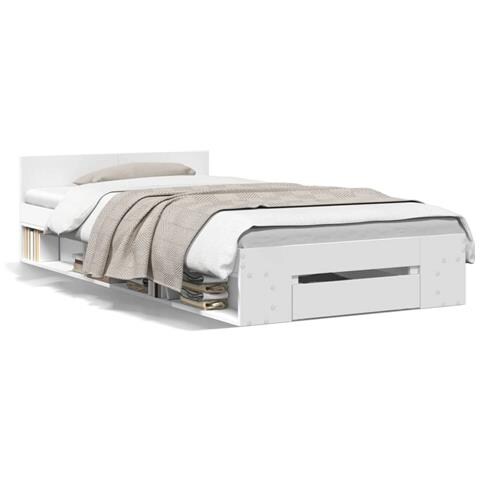 Giroletto Con Cassetto Bianco 90x190 Cm In Legno Multistrato - Foto 1