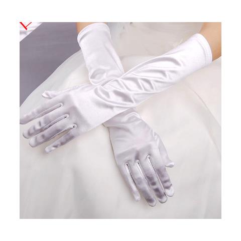 Guanti Da Sposa Lunghi White - Foto 2