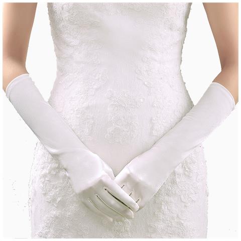 Guanti Da Sposa Lunghi White - Foto 3