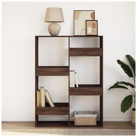 Libreria Rovere Marrone 100x33x135 Cm In Legno Multistrato - Foto 3