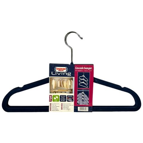 Set 3 Appendiabiti Vellutato Hook Blu - Foto 1