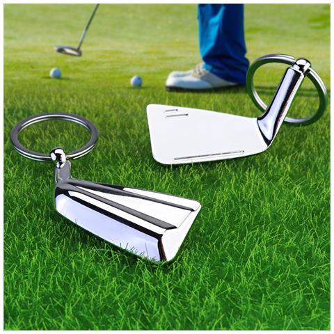 Portachiavi Palla Da Golf - Elegante Accessorio In Metallo Per Appassionati Di Golf - Foto 2