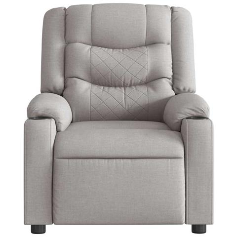 Poltrona Reclinabile In Tessuto Grigio Nuvola - Foto 3