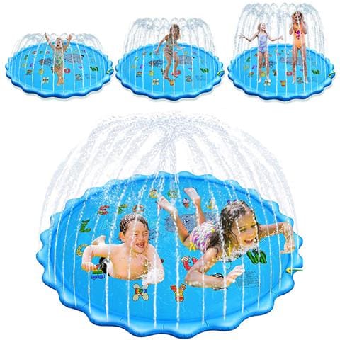 Splash Pad. Giocattolo Gonfiabile Con Spruzzatore D'acqua Per Giocare. 200 Cm Di Diametro. Design Di Animali E Dell'alfabeto. - Foto 2