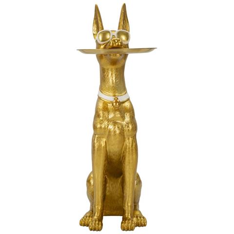 Vassoio Cane 15 - Oro - Poliresina - 30x64x91 Cm - Foto 2