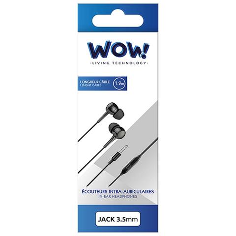 Cuffie In-ear Cablate 1,2m Jack 3.5mm Con Microfono, Nero - Foto 2