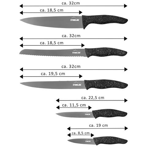 Ceppo Magnetico Con 5 Coltelli In Acciaio Inossidabile, Rivestimento In Titanio, Supporto Pieghevole - Foto 2