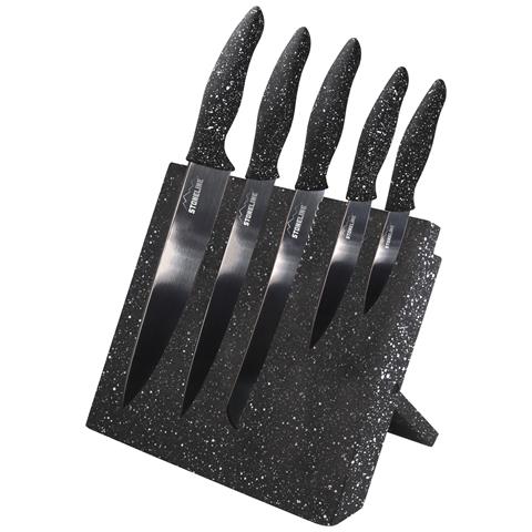 Ceppo Magnetico Con 5 Coltelli In Acciaio Inossidabile, Rivestimento In Titanio, Supporto Pieghevole - Foto 1