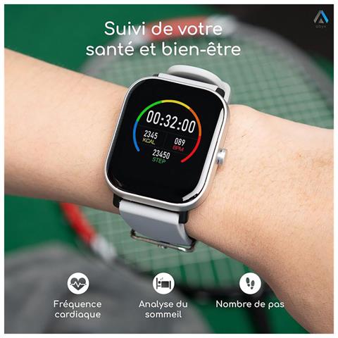 Orologio Connesso Multisport 1,6” Fit Ozone 3 Ip68 Monitoraggio Della Salute, Grigio - Foto 2