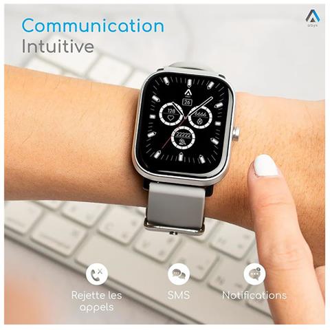 Orologio Connesso Multisport 1,6” Fit Ozone 3 Ip68 Monitoraggio Della Salute, Grigio - Foto 5