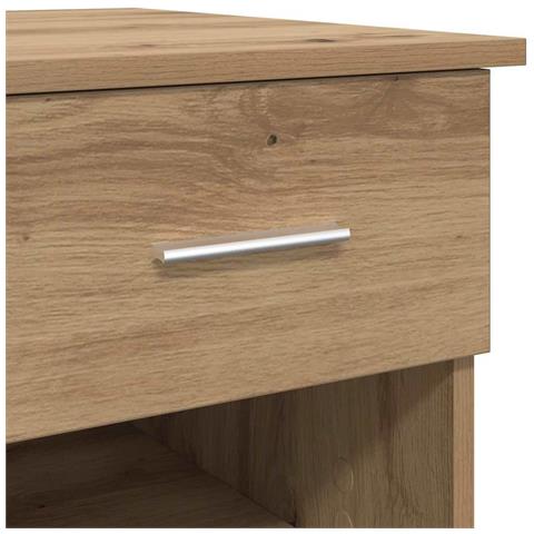 Scrivania con spazio di archiviazione Rovere Artigianale 90x49.5x75 cm Legno ingegnerizzato - Foto 9