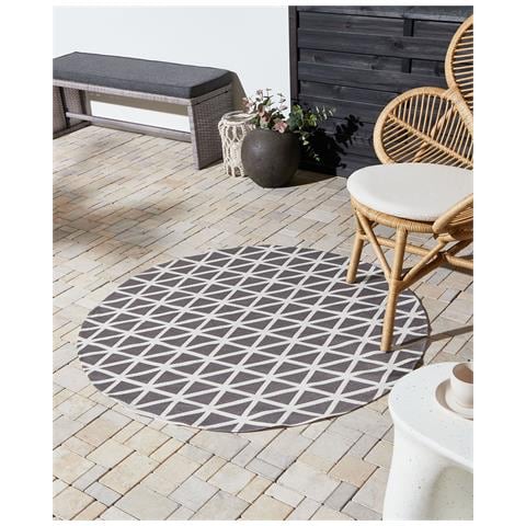 Tappeto Per Esterni Panaji Ø 120 Cm Grigio - Foto 1