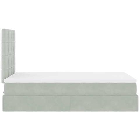 Struttura Letto Pouf con Materassi 120x190 cm Velluto - Foto 9