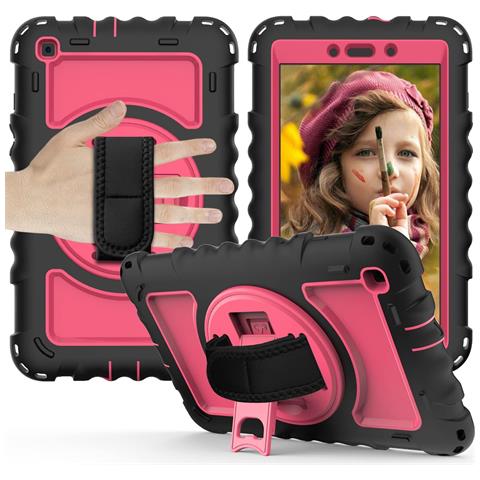 Custodia Per Samsung Galaxy Tab A 8.4"" Con Supporto E Tracolla Rosa - Foto 1