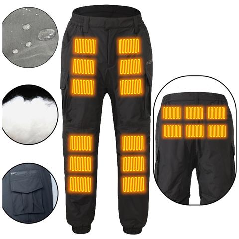 Pantaloni Riscaldati: Antivento E Antipioggia, Fibra Di Carbonio, Riscaldamento Multizona, Alimentazione Usb L - Foto 2