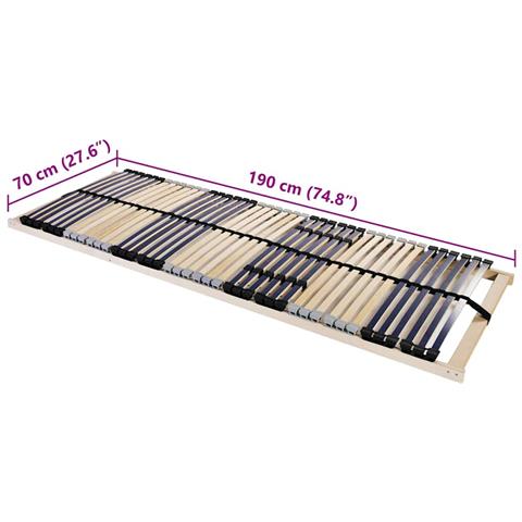 Base a doghe Marrone 70 x 190 cm Legno massello di faggio - Foto 7