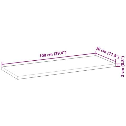Mensole da Parete 4 pz 100x30x2 cm Legno Acacia Non Trattato - Foto 9