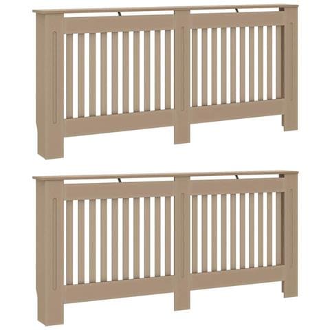 Copertura per radiatori 2 pcs Marrone 172 x 19 x 81.5 cm - Foto 1