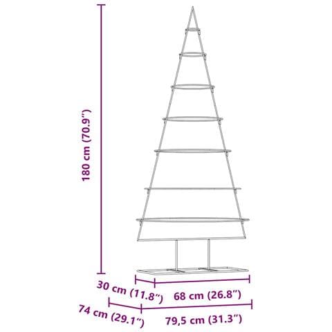 Albero di Natale in metallo con supporto Oro 180 cm - Foto 9