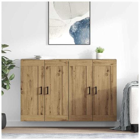 Mobile a muro 2 pcs Rovere artigianale 69,5 x 34 x 90 cm - Foto 2