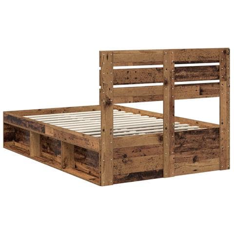 Struttura del letto Legno vecchio 120 x 190 cm Pino massello - Foto 9