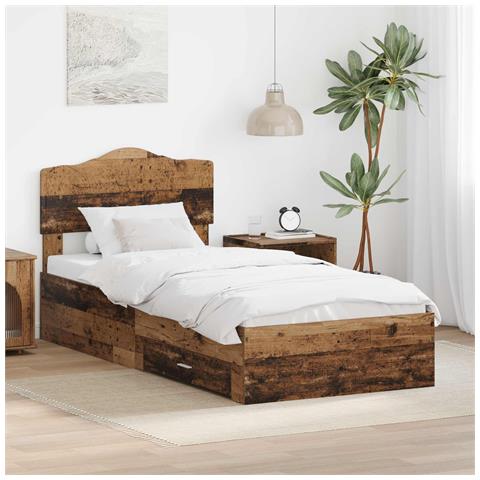 Struttura del letto Legno vecchio 90 x 190 cm Legno multistrato - Foto 2