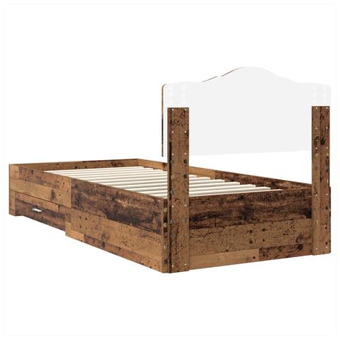 Struttura del letto Legno vecchio 90 x 190 cm Legno multistrato - Foto 9