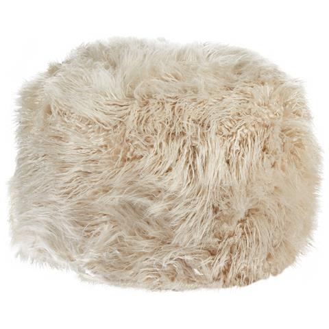 Pouf Tukki Finta Pelliccia Beige Chiaro - Foto 2