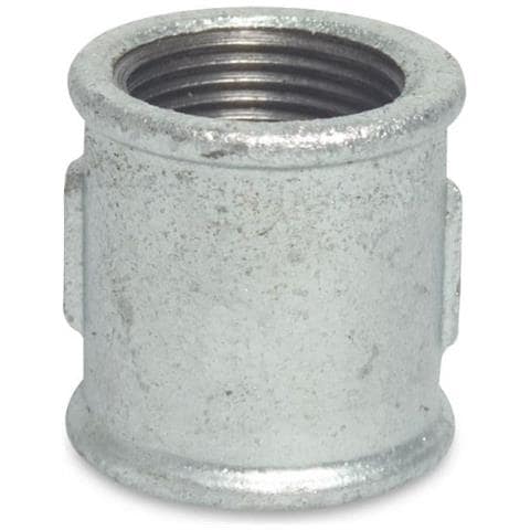 Manicotto Filettato In Ghisa Malleabile 1/4  Ig  Zincato - Raccordi Idraulici Resistenti - Foto 1