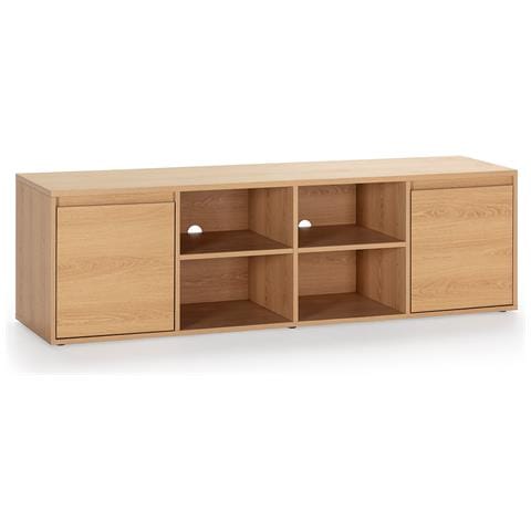 Mobile Tv Tori 2 Ante 4 Fori, Colore Rovere, 160 Cm - Foto 1