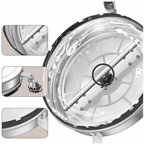 Spazzola Rotante T-racer 61 Cm Inox - Compatibile Con Idropulitrici Kärcher Hd /hds Easy!lock | Acciaio Inossidabile | 2 Ugelli - Foto 8
