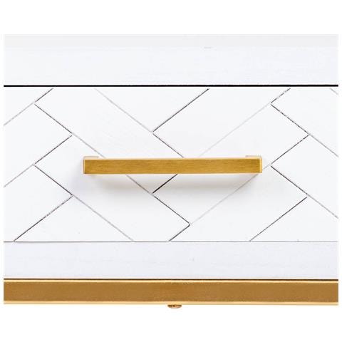 Comodino In Legno E Metallo 1 Cassetto 40x36x60 - Foto 7