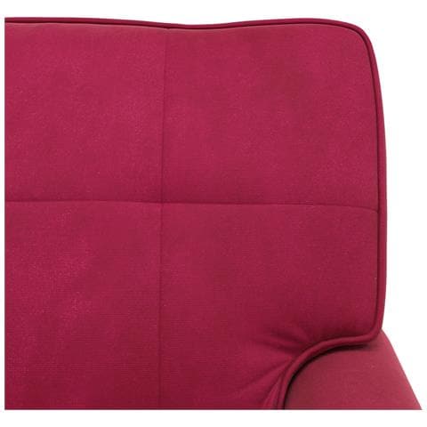 Chaise Lounge con cuscino Rosso Vino 91 x 157 x 91 cm Velluto - Foto 9